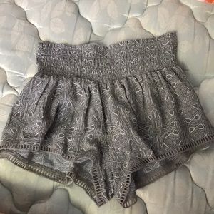 Grey flowy shorts